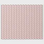 Blush Pink Holly Print Geschenkpapier (Flach)