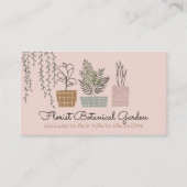 Blush Pink House Blume Vases Pflanze Sukkulturen Visitenkarte (Vorderseite)