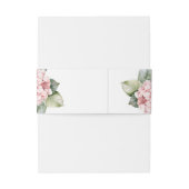 Blush Pink Hydrangea Elegante Blumenhochzeit Einladungsbanderole (Rückseitenbeispiel)