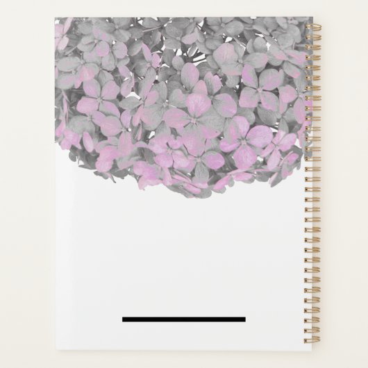 Blush Pink Hydrangea Floral Name 2026 Planer (Rückseite)