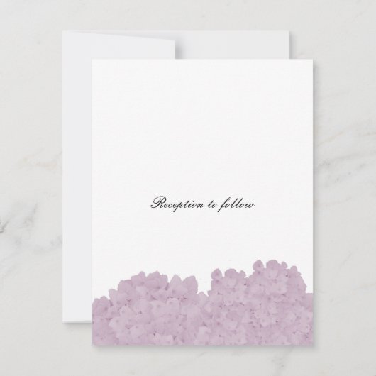 Blush Pink Hydrangea Hochzeitseinladung Einladung (Rückseite)