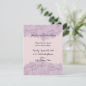 Blush Pink Hydrangea Hochzeitseinladung Einladung (Stehend Vorderseite)