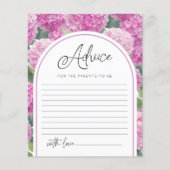 Blush Pink Hydrangea Ratschläge Eltern Babydusche (Vorderseite)