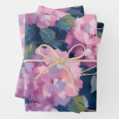 Blush Pink Hydrangeas Bloral Geschenkpapier Set (Beispiel)