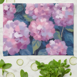 Blush Pink Hydrangeas Bloral Geschirrtuch