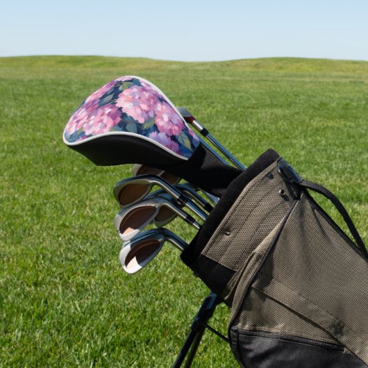 Blush Pink Hydrangeas Bloral Golf Headcover (In SItu)