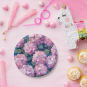 Blush Pink Hydrangeas Bloral Pappteller (Party)