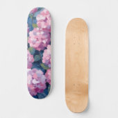 Blush Pink Hydrangeas Bloral Skateboard (Vorderseite)