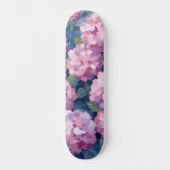 Blush Pink Hydrangeas Bloral Skateboard (Vorderseite)