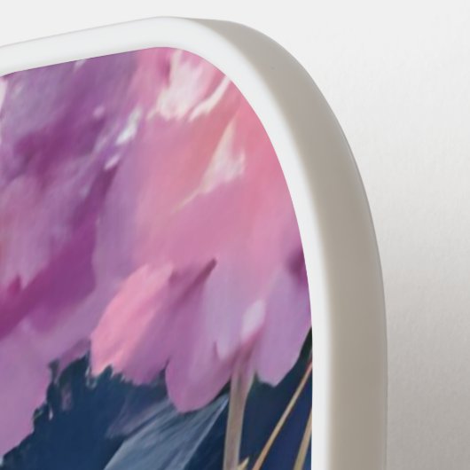 Blush Pink Hydrangeas Floral Pickleball Schläger (Linke Seite)