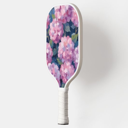 Blush Pink Hydrangeas Floral Pickleball Schläger (Links)