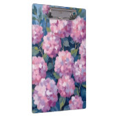 Blush Pink Hydrangeas Floral Watercolor Klemmbrett (Rechts)