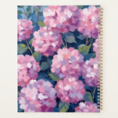 Blush Pink Hydrangeas Floral Watercolor Planer (Rückseite)
