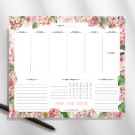 Blush Pink Hydrangeas Planer Pad Notizblock<br><div class="desc">Was für eine schöne Art,  sich zu organisieren! Dieser Planerblock ist mit rosafarbenen Hydrangeas mit Akzenten im Grünen bedeckt. Es gibt viel Platz,  um alles aufzuschreiben,  was Sie für jede Woche tun müssen,  und auch einen Gewohnheitswächter und Platz für eine Aufgabenliste.</div>