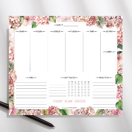 Blush Pink Hydrangeas Planer Pad Notizblock