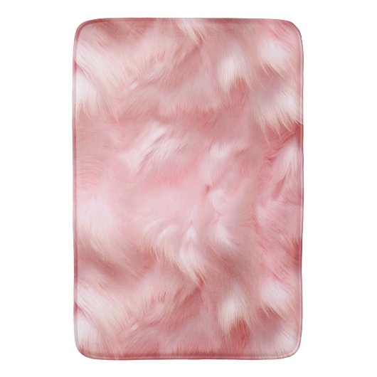 Blush Pink Imitate Fur Badematte (Vorderseite Vertikal)