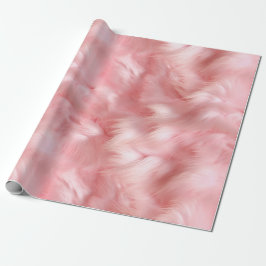 Blush Pink Imitate Fur Geschenkpapier