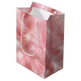 Blush Pink Imitate Fur Mittlere Geschenktüte