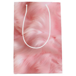 Blush Pink Imitate Fur Mittlere Geschenktüte