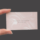 Blush Pink Imitate Silver Marble Elegante Schönhei Visitenkarte