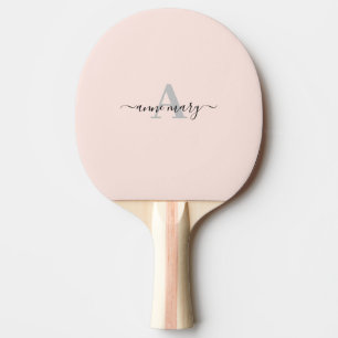 Blush Pink Individuelle Name Monogram Gift Gefalle Tischtennis Schläger