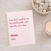 Blush pink inspirational goal quote 2026 planer