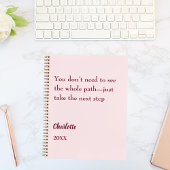 Blush pink inspirational goal quote 2026 planer