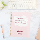 Blush pink inspirational quote 2026 planer