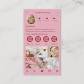 Blush Pink Instagram Business Card Visitenkarte (Vorderseite)