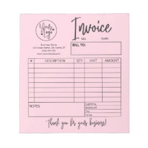 Blush Pink Invoice Bakery Salon Business-Logo