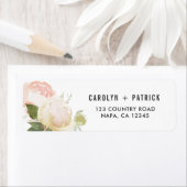 Blush Pink Ivory Peony Rücksendeadresse (Insitu)