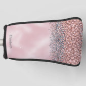 Blush Pink Jeweled Personalized Golf Headcover (Vorderseite)
