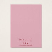 Blush Pink Jewelry Earring Display Card (Rückseite)