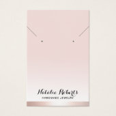 Blush Pink Juwelier mit Nekklace-Display-Karten (Vorderseite)