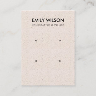 BLUSH PINK KERAMIK TEXTUR 2 OHRRING DISPLAY LOGO VISITENKARTE