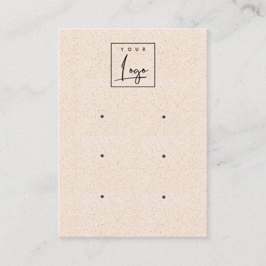 Blush Pink Keramik Textur 3 Earing Display Logo Visitenkarte (Vorderseite)