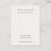 Blush Pink Keramik Textur 3 Earing Display Logo Visitenkarte (Rückseite)