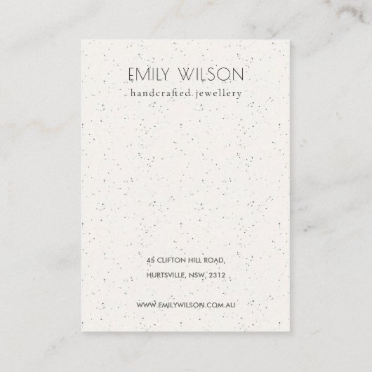 Blush Pink Keramik Textur 3 Earing Display Logo Visitenkarte (Rückseite)