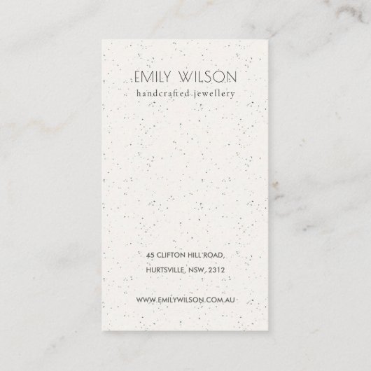 Blush Pink Keramik Textur Button Display Logo Visitenkarte (Rückseite)