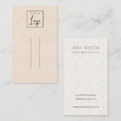 Blush Pink Keramik Textur Button Display Logo Visitenkarte (Vorne/Hinten)