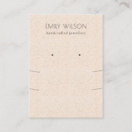 Blush Pink Keramik Textur-Kette Earing-Display Visitenkarte