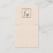 Blush Pink Keramik Textur-Kette Logo-Display Visitenkarte (Vorderseite)