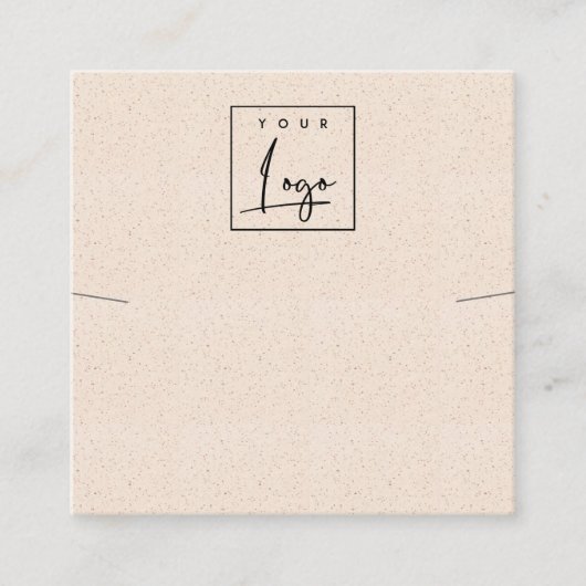 Blush Pink Keramik Textur Nekklace Band Display Quadratische Visitenkarte (Vorderseite)