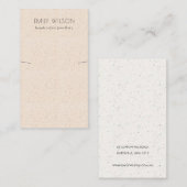 Blush Pink Keramik Textur Nekklace Band Display Visitenkarte (Vorne/Hinten)