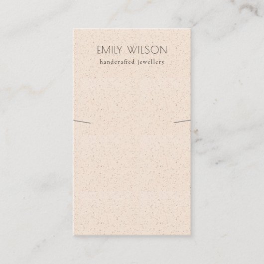 Blush Pink Keramik Textur Nekklace Band Display Visitenkarte (Vorderseite)