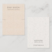 Blush Pink Keramik Textur Nekklace Band Display Visitenkarte (Vorne/Hinten)