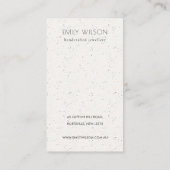 Blush Pink Keramik Textur Ohrring Logo-Anzeige Visitenkarte (Rückseite)