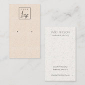 Blush Pink Keramik Textur Ohrring Logo-Anzeige Visitenkarte (Vorne/Hinten)