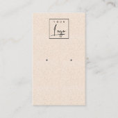 Blush Pink Keramik Textur Ohrring Logo-Anzeige Visitenkarte (Vorderseite)