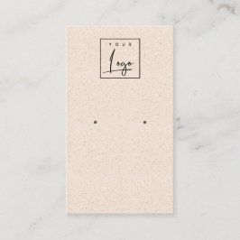 Blush Pink Keramik Textur Ohrring Logo-Anzeige Visitenkarte